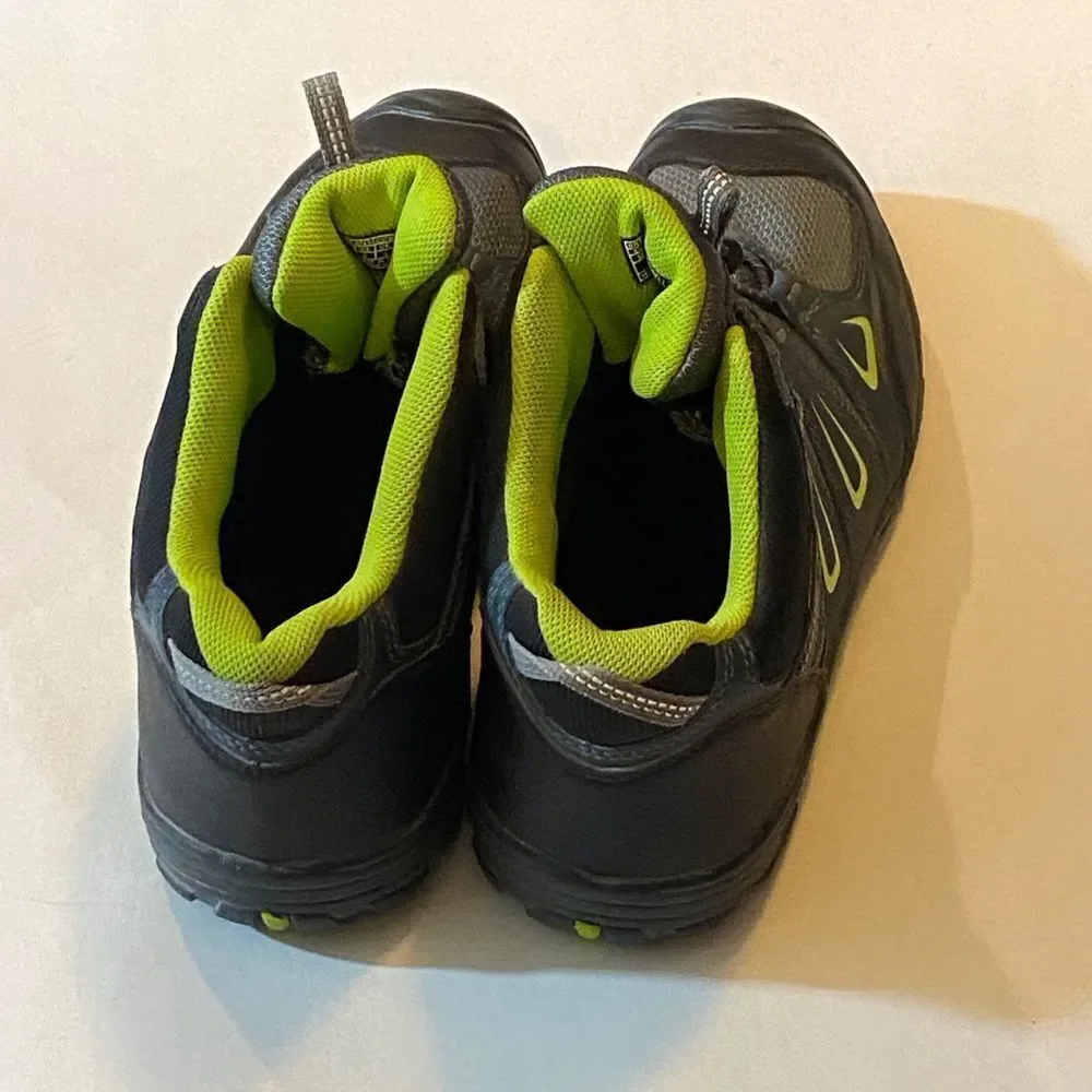 Keen Waterproof Hiking Athletic Boots Youth ' Gray and Lime Sneakers Sz 6US